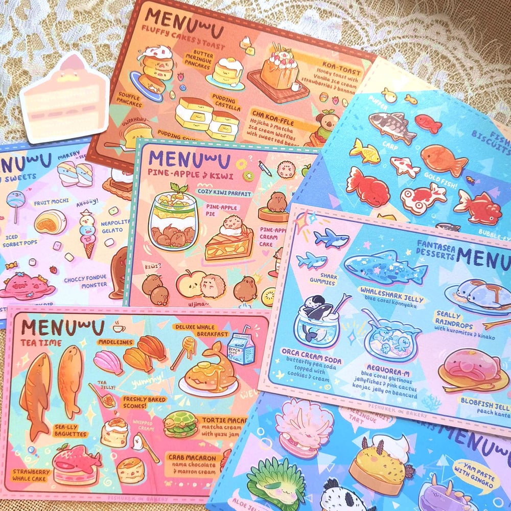 Pine-apple & Kiwi | Menu Postcard Prints