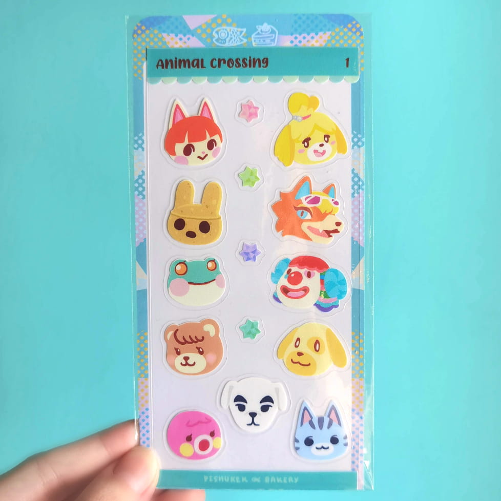 Animal Crossing Clear Stickers