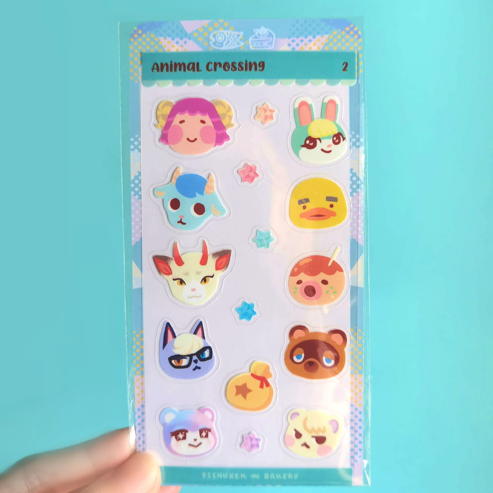 Animal Crossing Clear Stickers