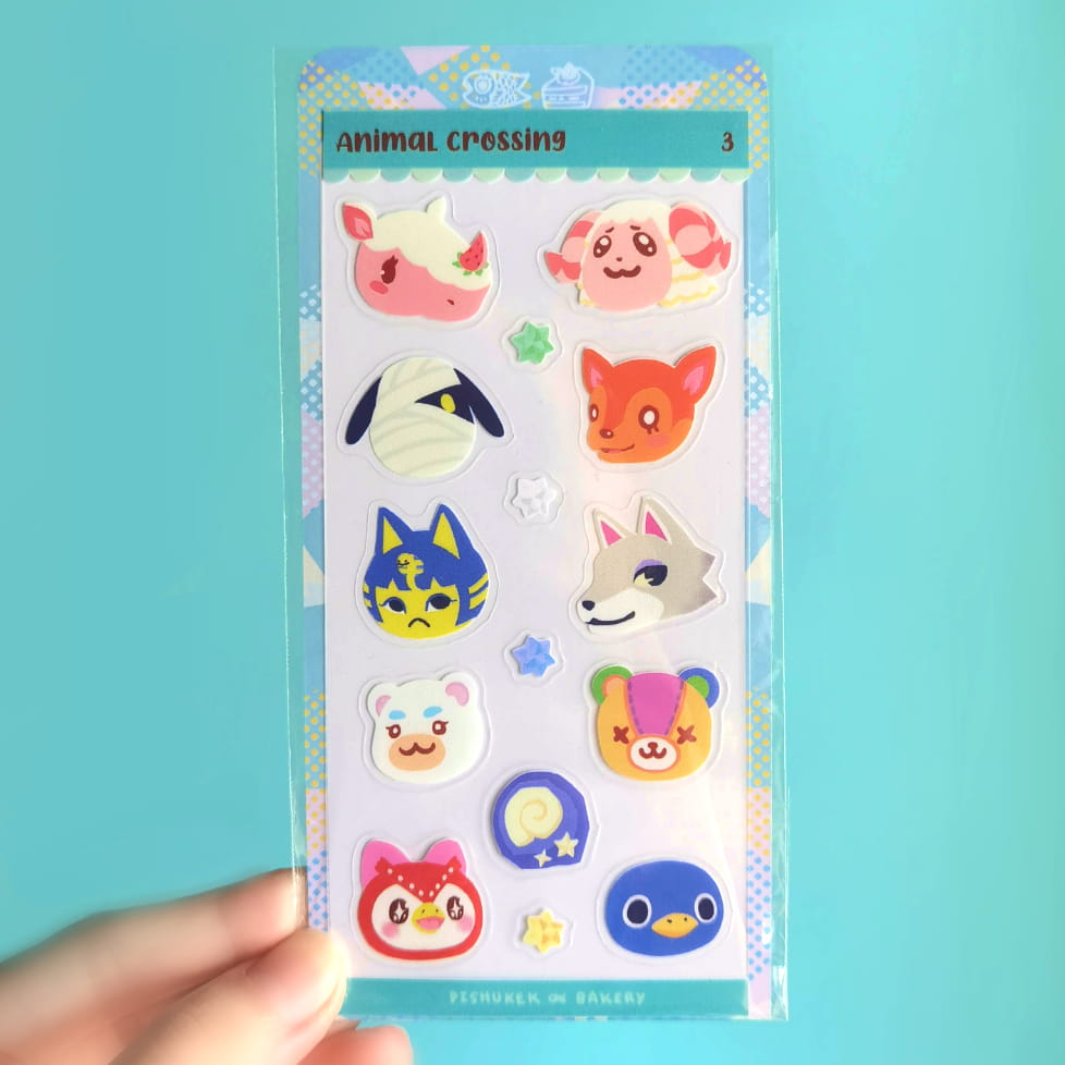 Animal Crossing Clear Stickers