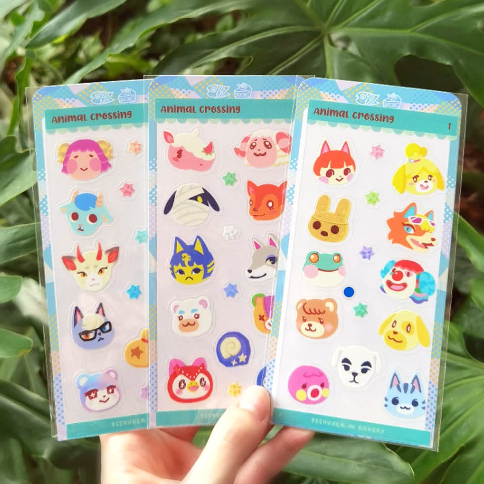 Animal Crossing Clear Stickers
