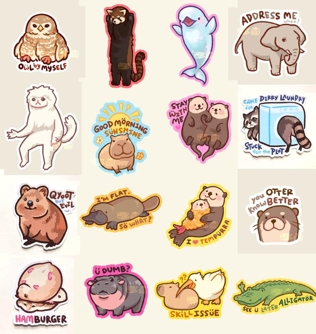Assorted Animal Meme Stickers