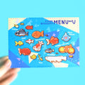 Fishy Biscuits | Menu Postcard Prints