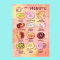 Donut | Menu Postcard Prints