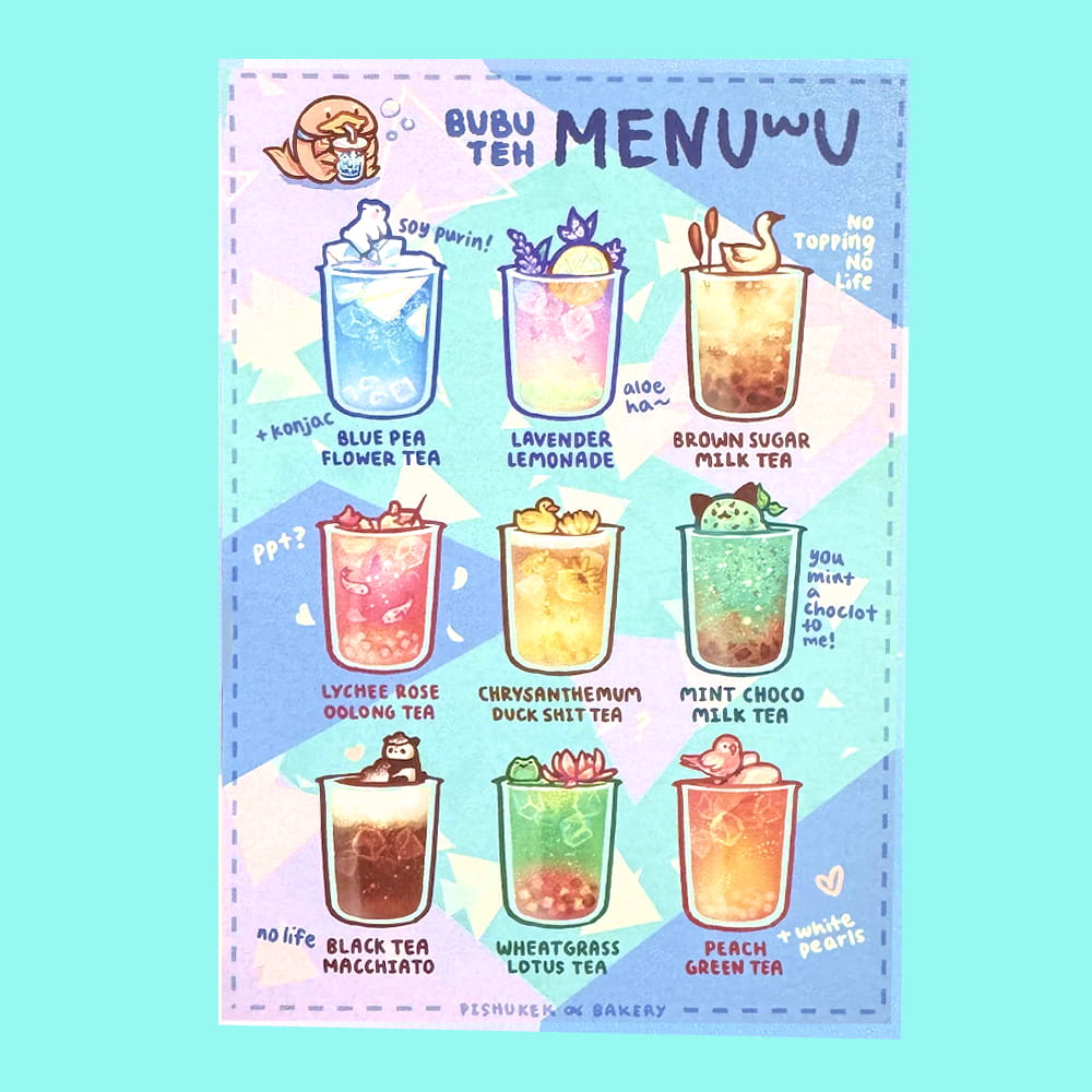 Bubuteh | Menu Postcard Prints
