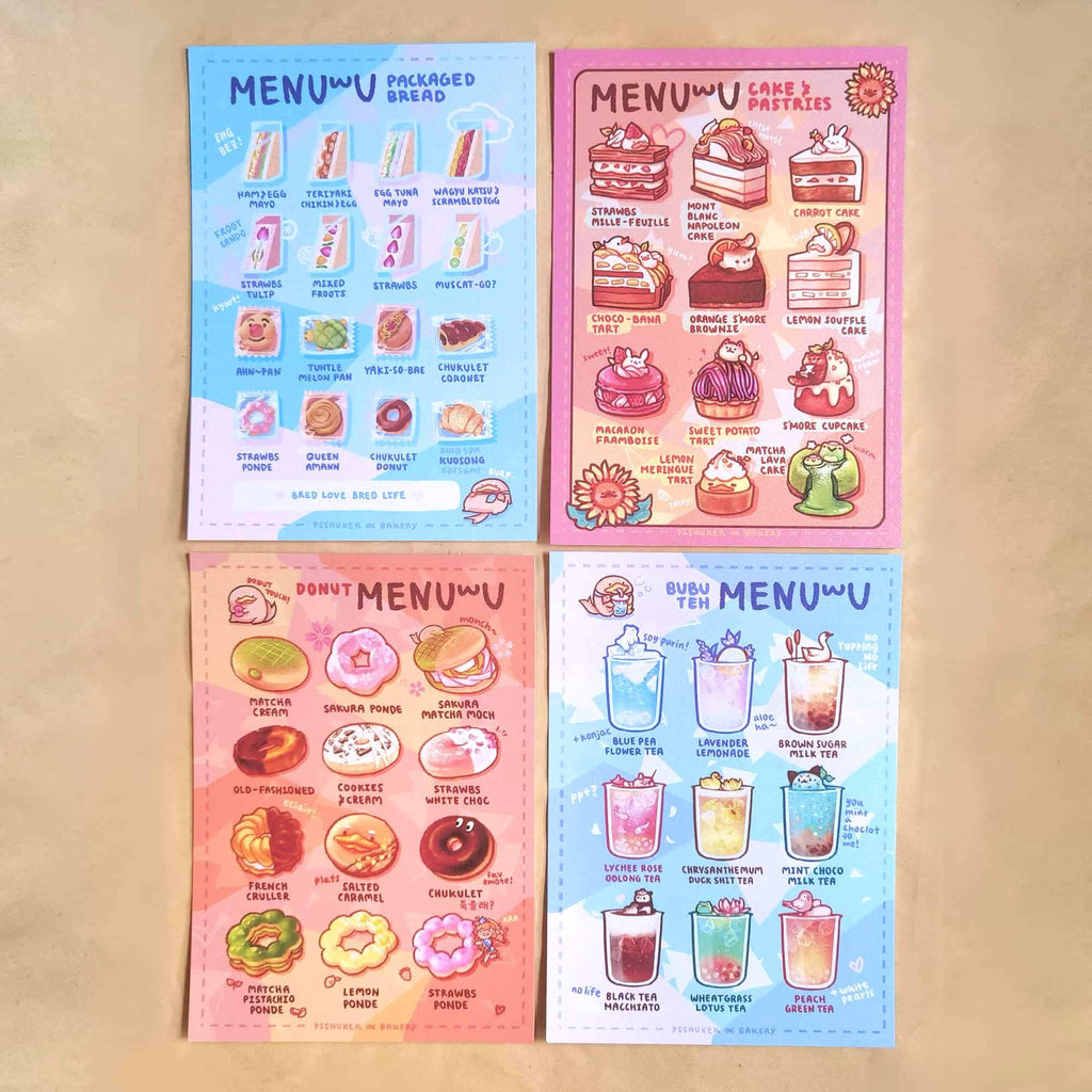 Cakes & Pastries | Menu Postcard Prints