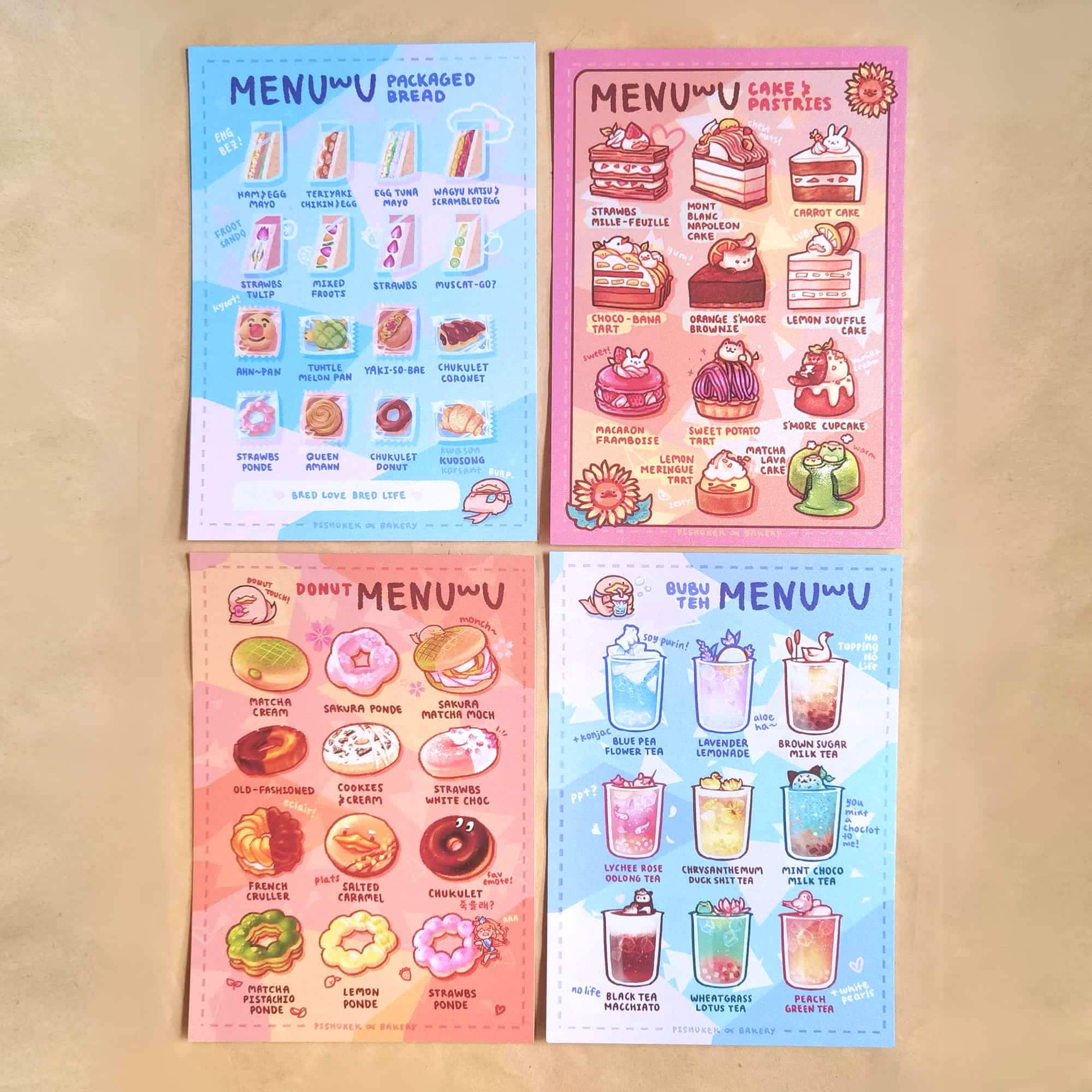 Cakes & Pastries | Menu Postcard Prints