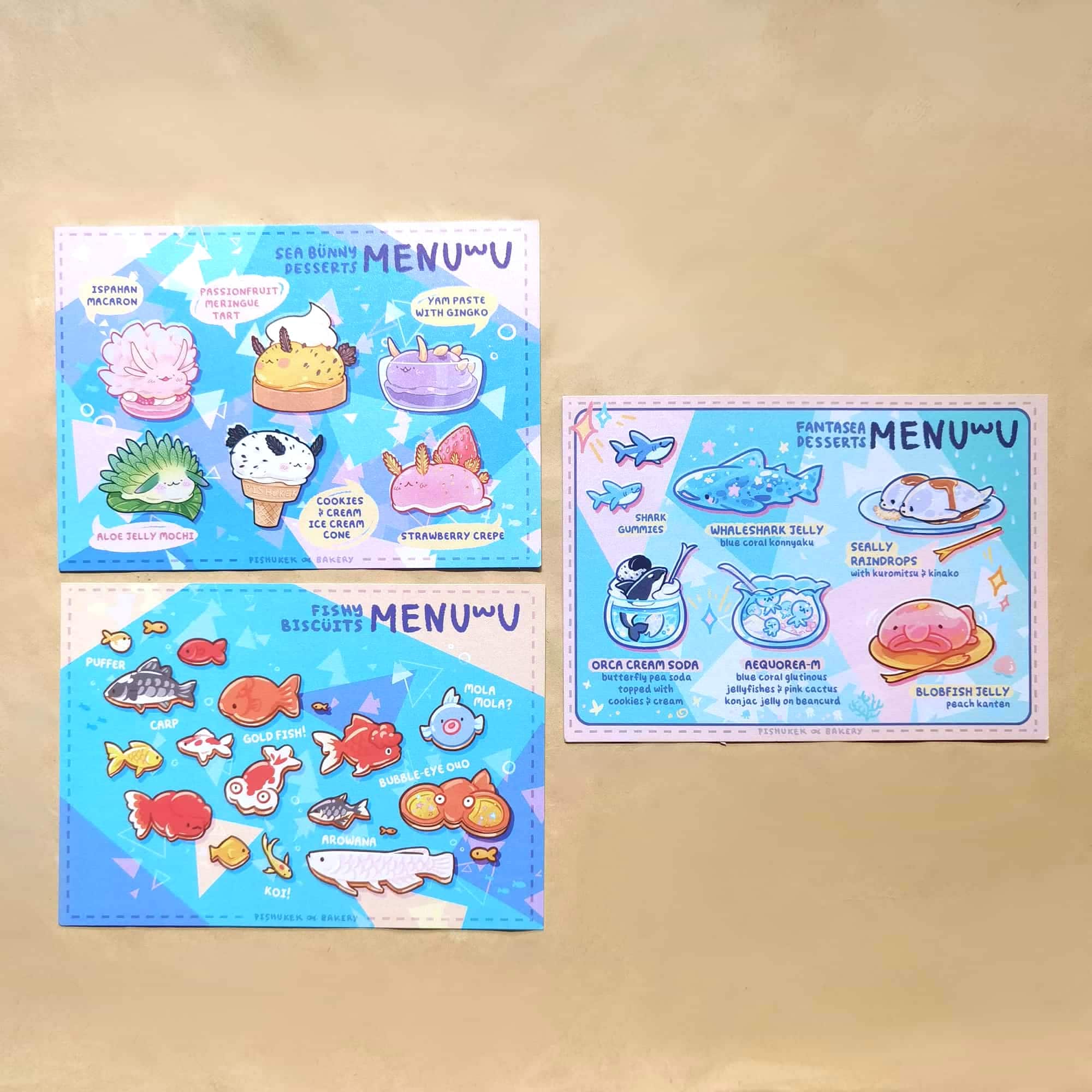 Fantasea Desserts | Menu Postcard Prints