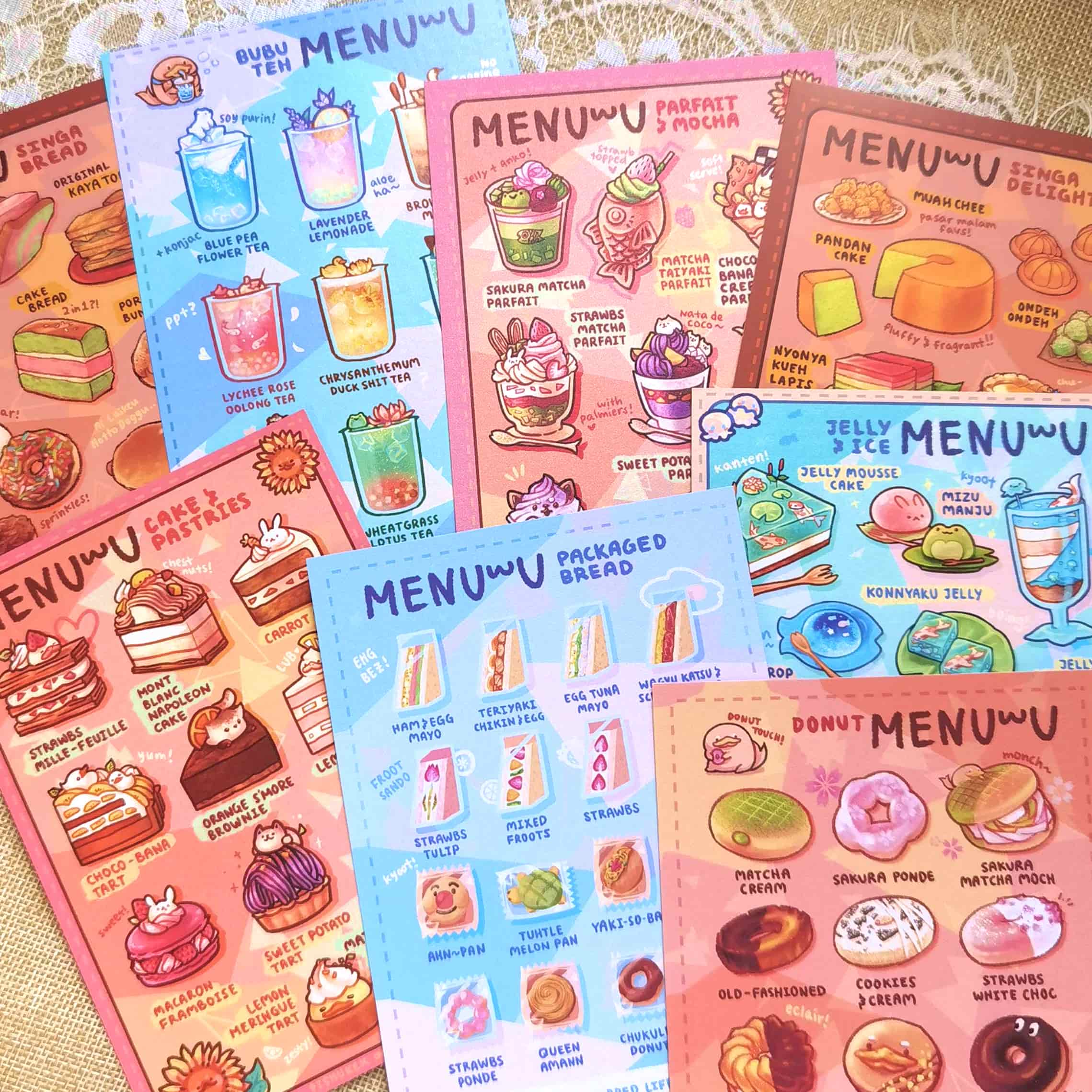 Singapore Bread | Menu Postcard Prints