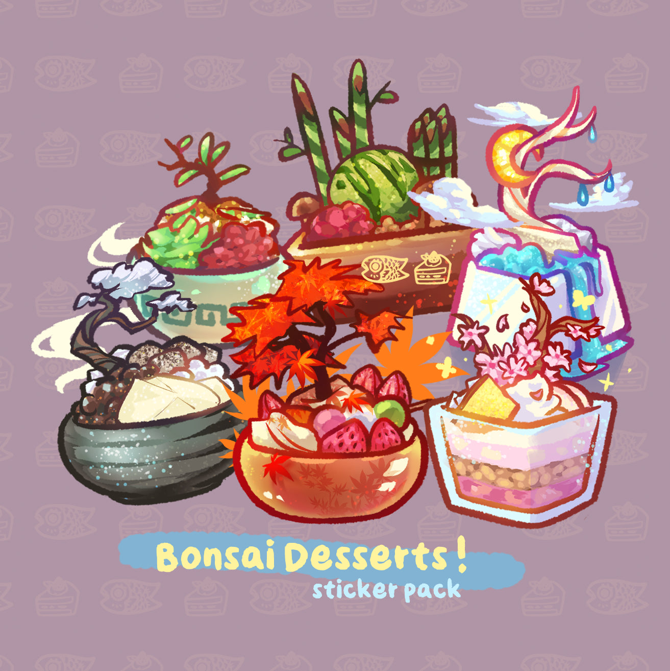 Bonsai Desserts Stickers