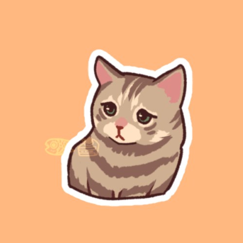 Sad cat (right)