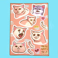 Meme Cats Sticker Sheets