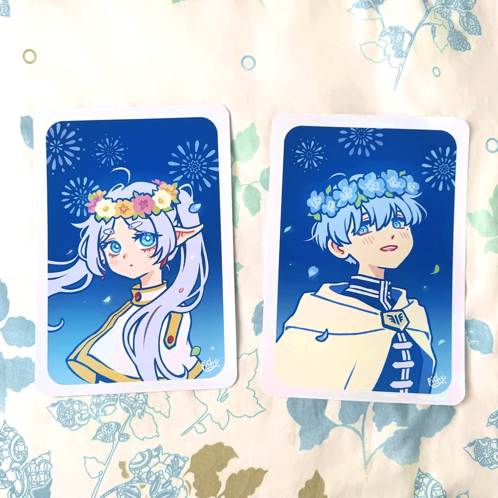 Frieren Himmel Print & Sparkly Stickers
