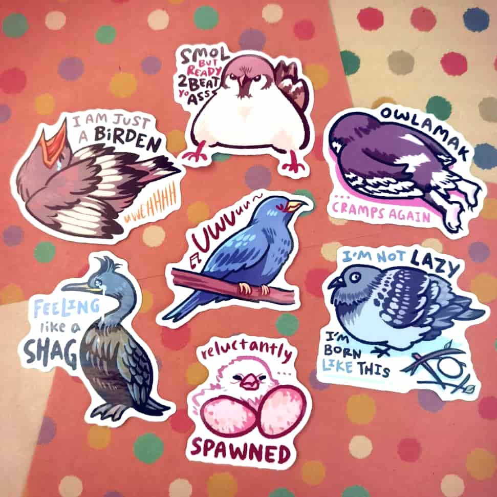 Relatable Bird Stickers