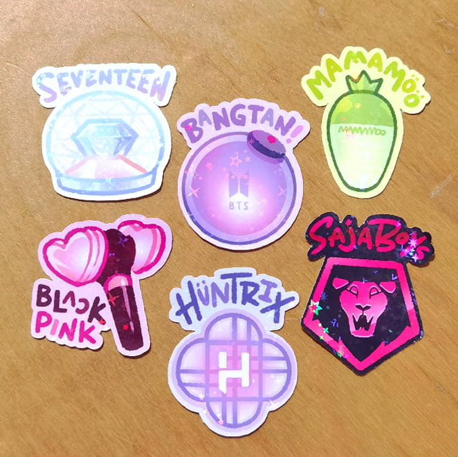 KPOP Lightstick Logo Stickers