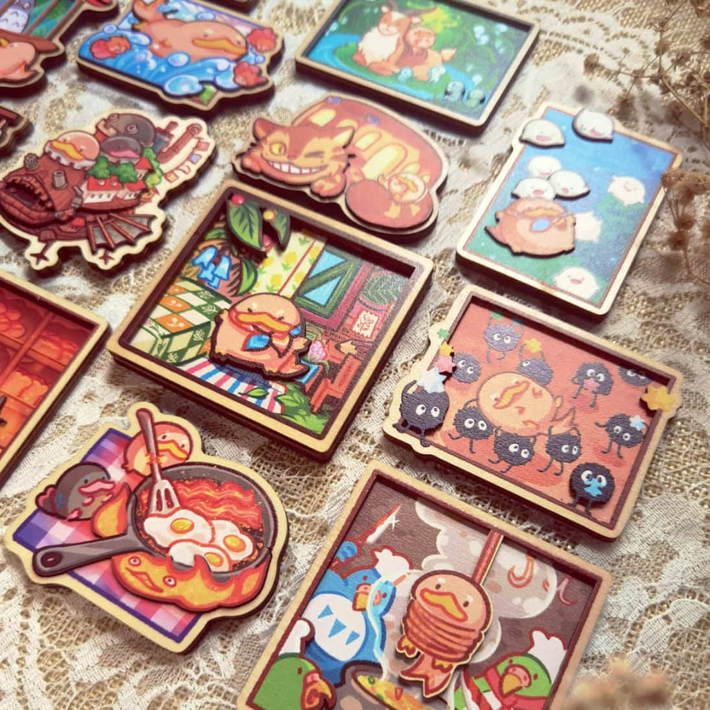 Platty Museum Multilayered Wood Magnets