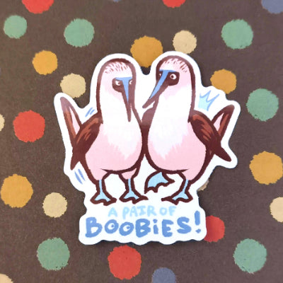 Punny bird stickers