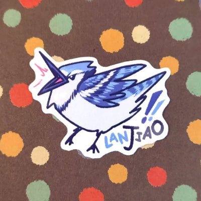 Punny bird stickers