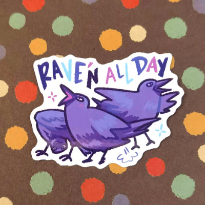 Punny bird stickers