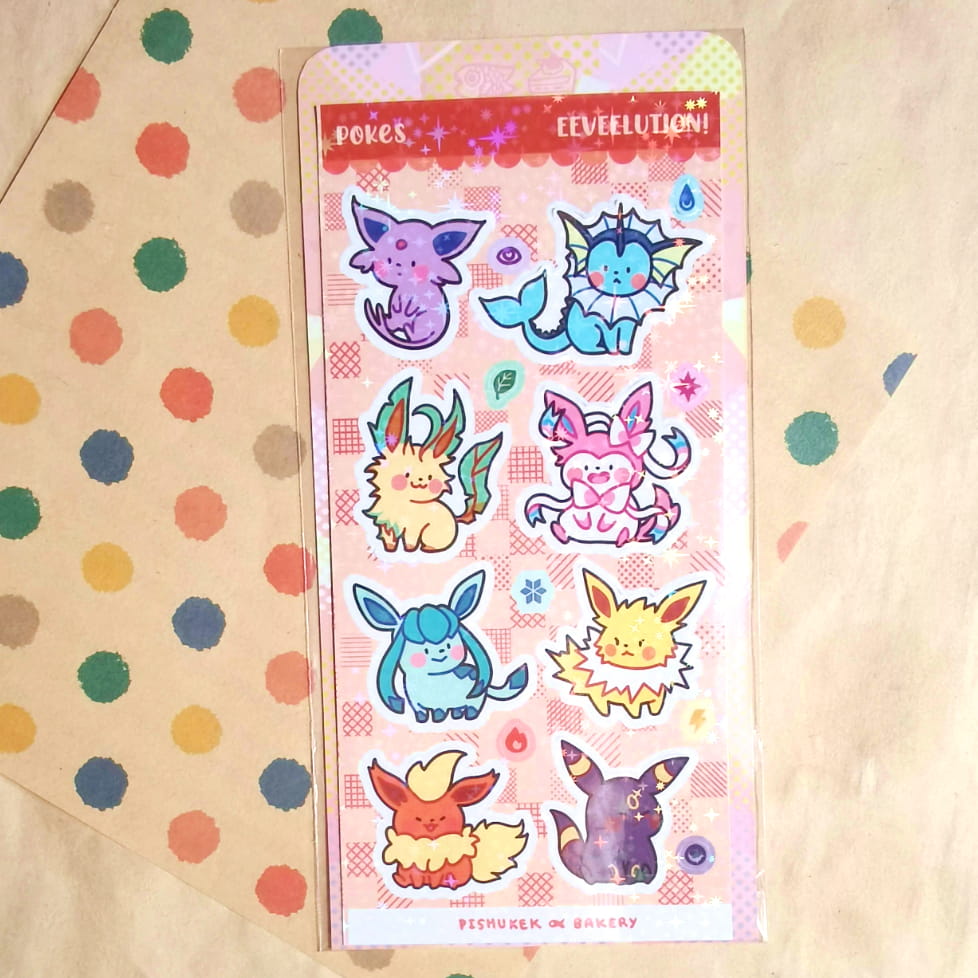 Gen 1 Pokes & Eeveelution Stickers