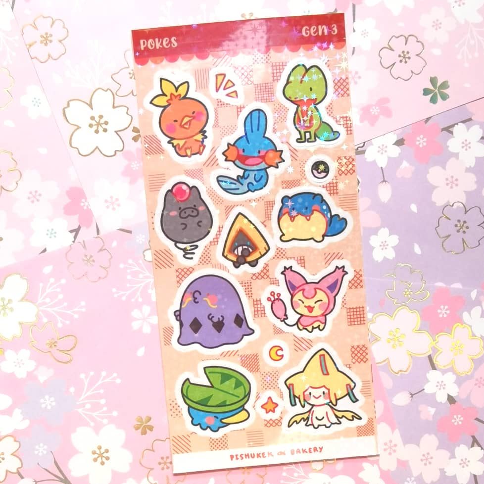 Gen 2 3 4 Pokes Stickers