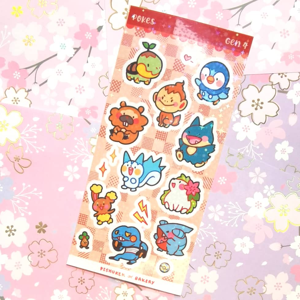 Gen 2 3 4 Pokes Stickers