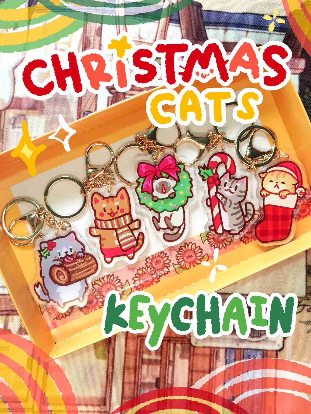 Christmas Cat Charms
