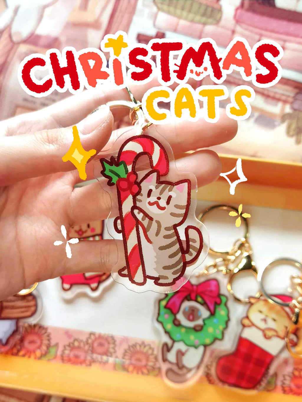 Christmas Cat Charms